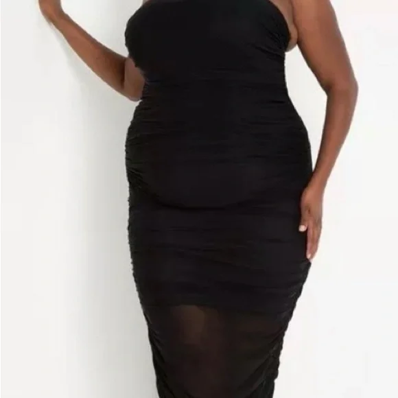 Eloquii | Dresses | Eloquii Black Strapless Ruched Cocktail Dress | Poshmark Eloquii | Dresses | Eloquii Black Strapless Ruched Cocktail Dress | Poshmark